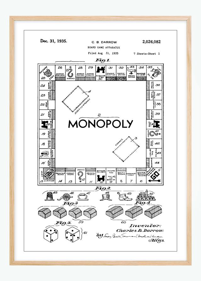 Patenttipiirustus - Monopoly I Juliste