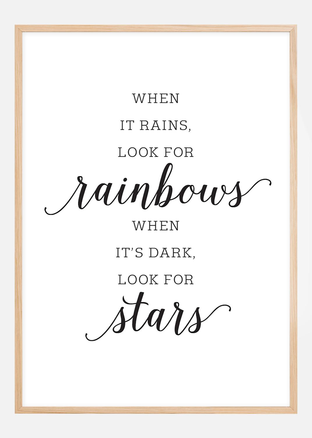 Product Image for When it rains, look for rainbows Juliste (70x100 cm)