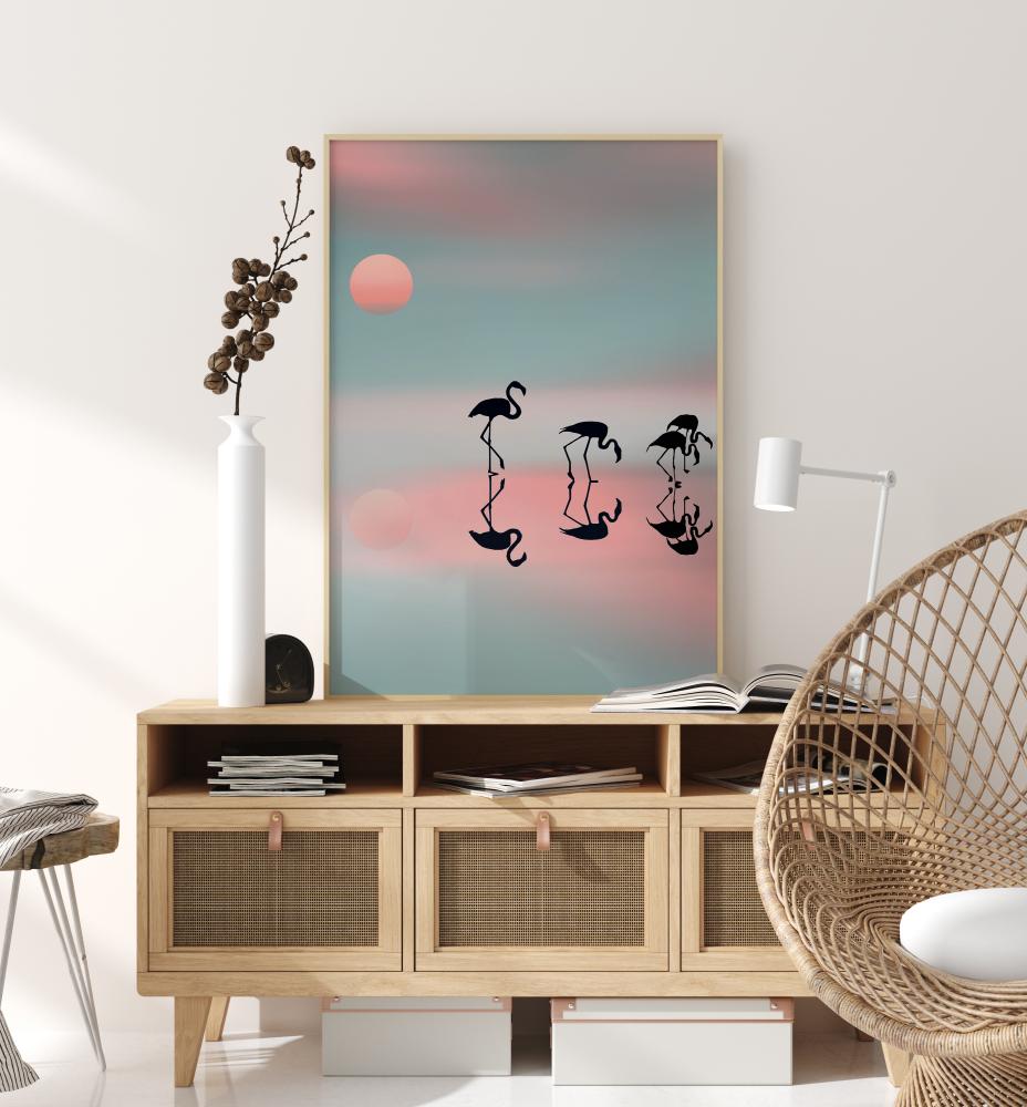 Family Flamingos Juliste