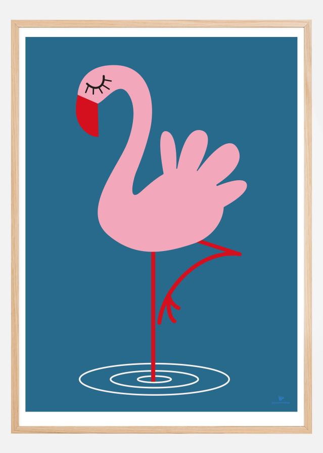 Flamingo - Blue Juliste