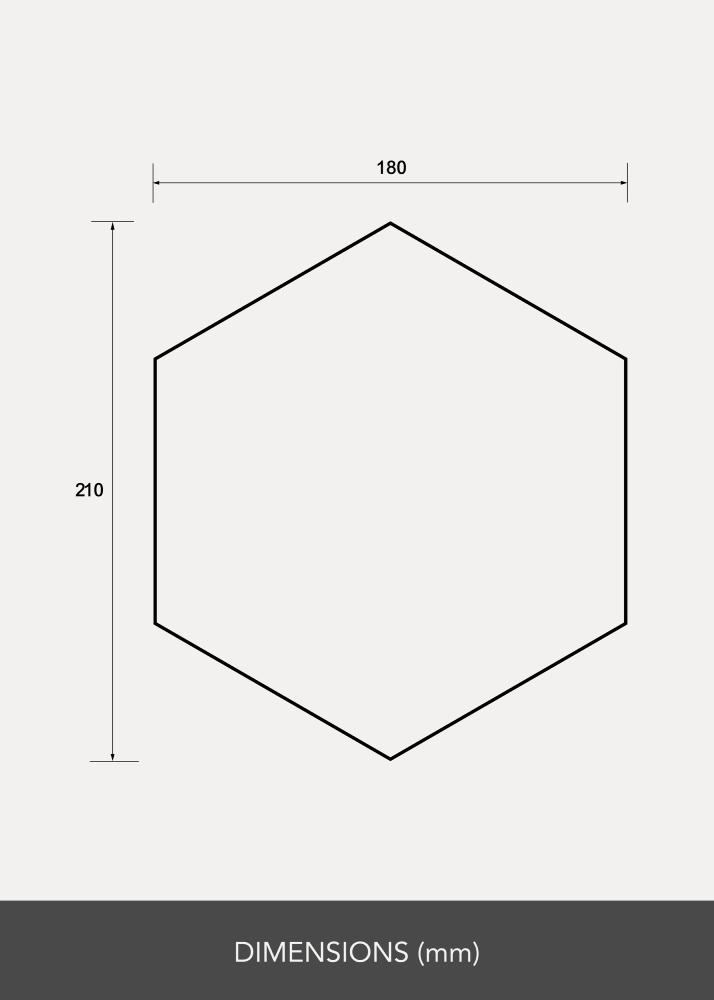 Peilisetti Hexagon 18x21 cm - 5 Kpl