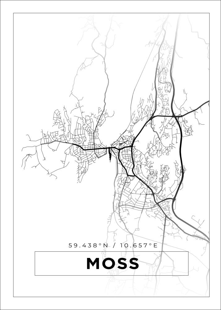 Kartta - Moss - Valkoinen Juliste