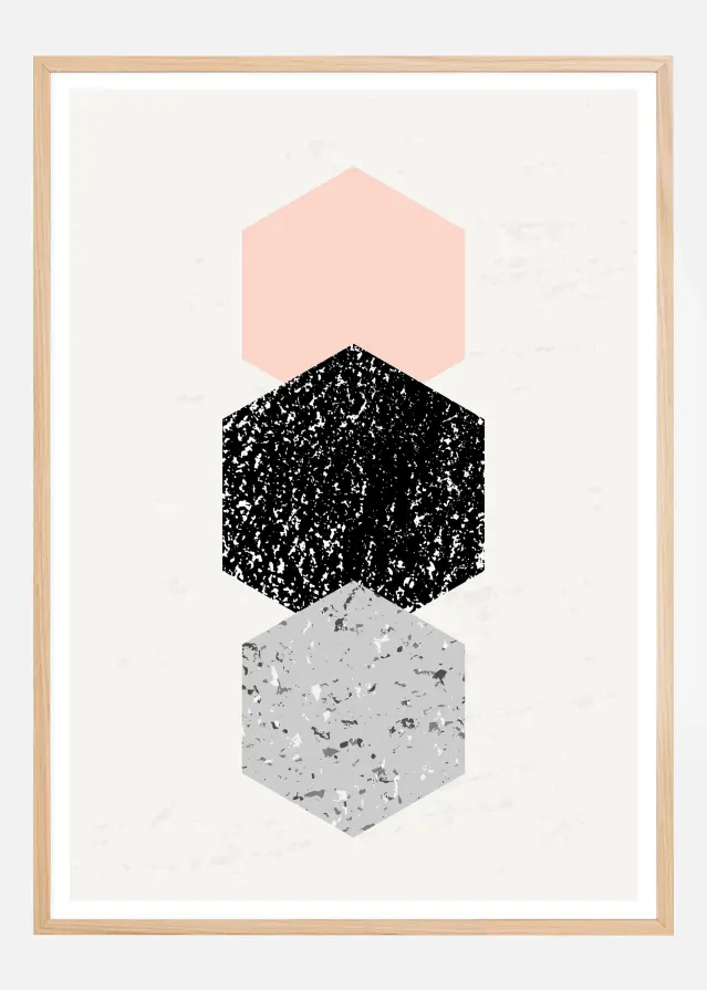 Abstract Hexagons Juliste
