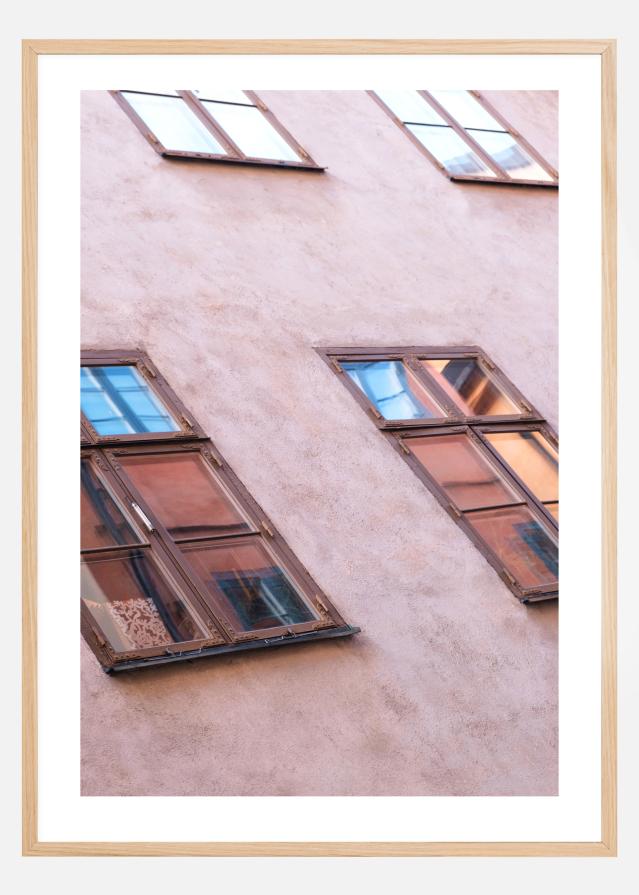 Pink Plastered wall Juliste