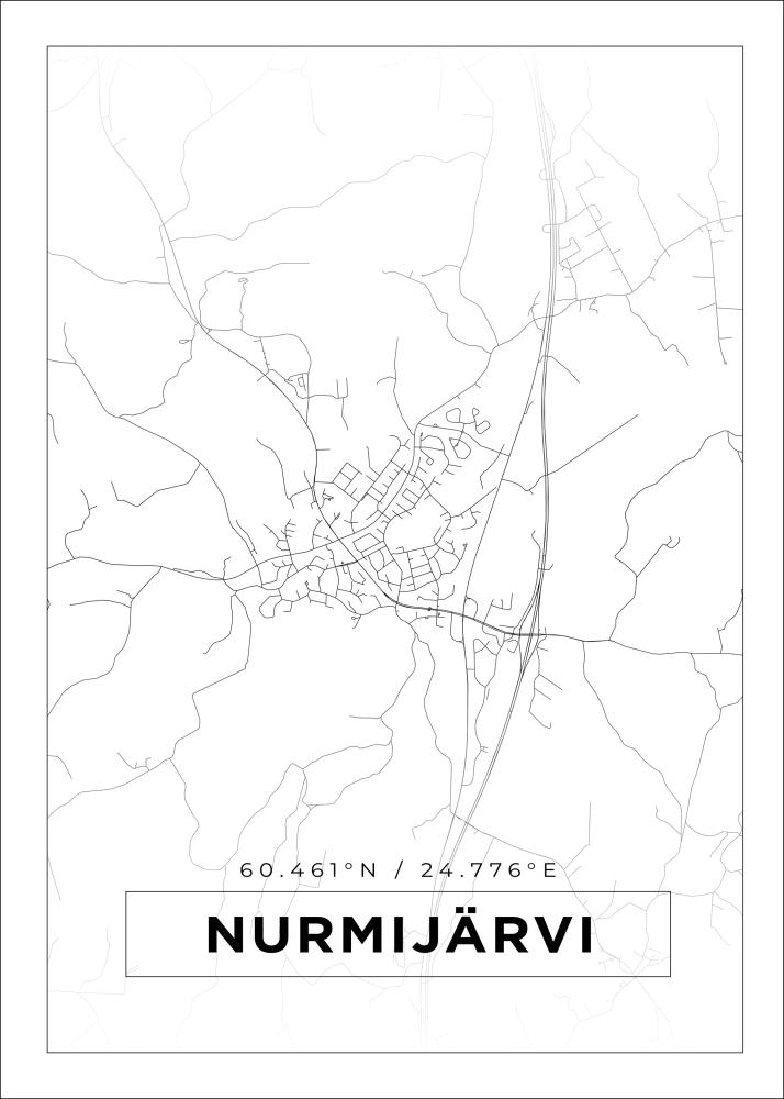 Kartta - Nurmijärvi - Valkoinen Juliste