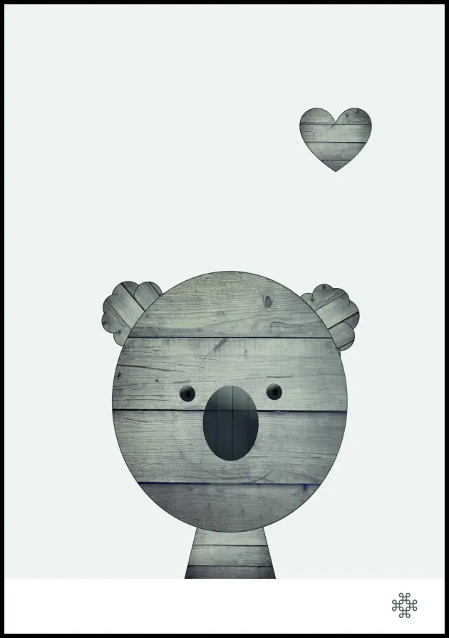 Wood koala Juliste