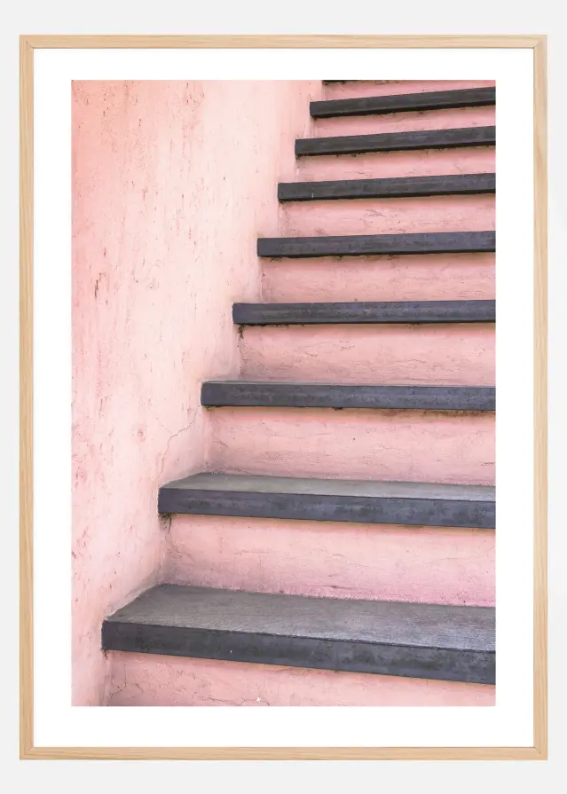 Pink stairs Juliste