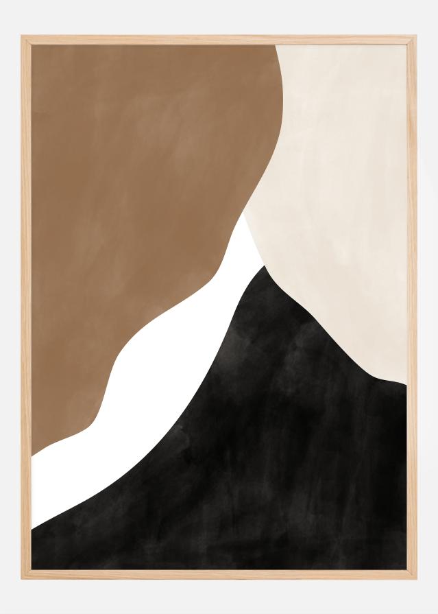 Abstract Beige and Brown Art No.1 Juliste