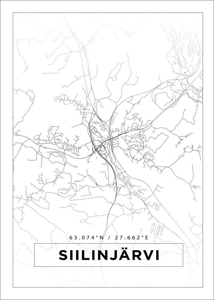 Kartta - Siilinjärvi - Valkoinen Juliste