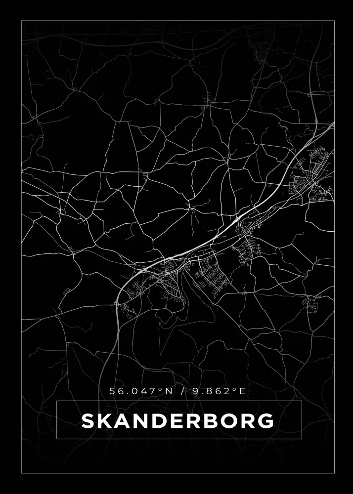 Kartta - Skanderborg - Musta Juliste