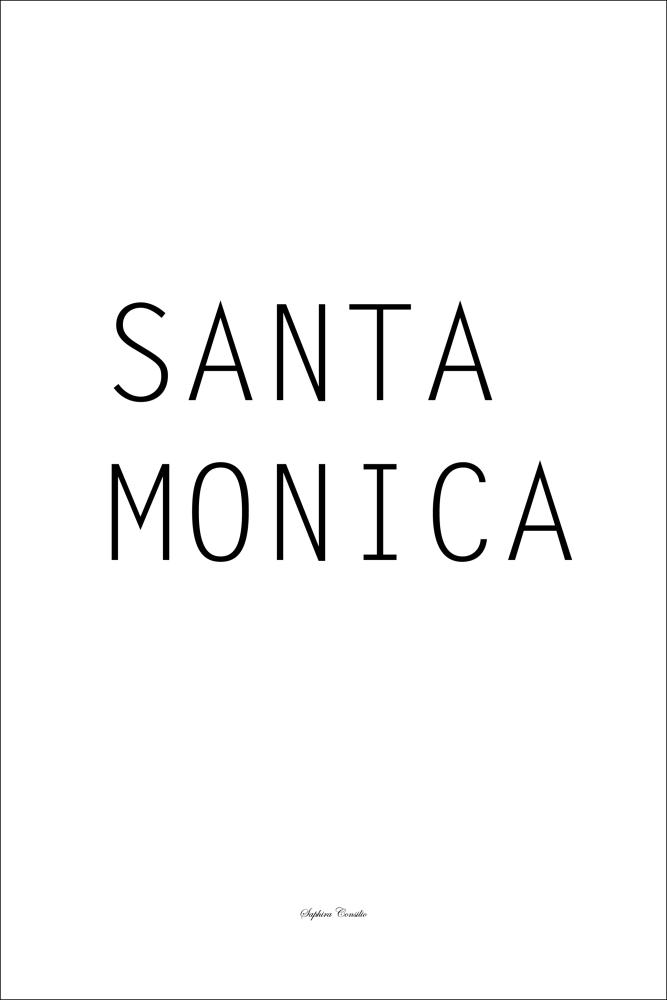 Santa monica text art Juliste