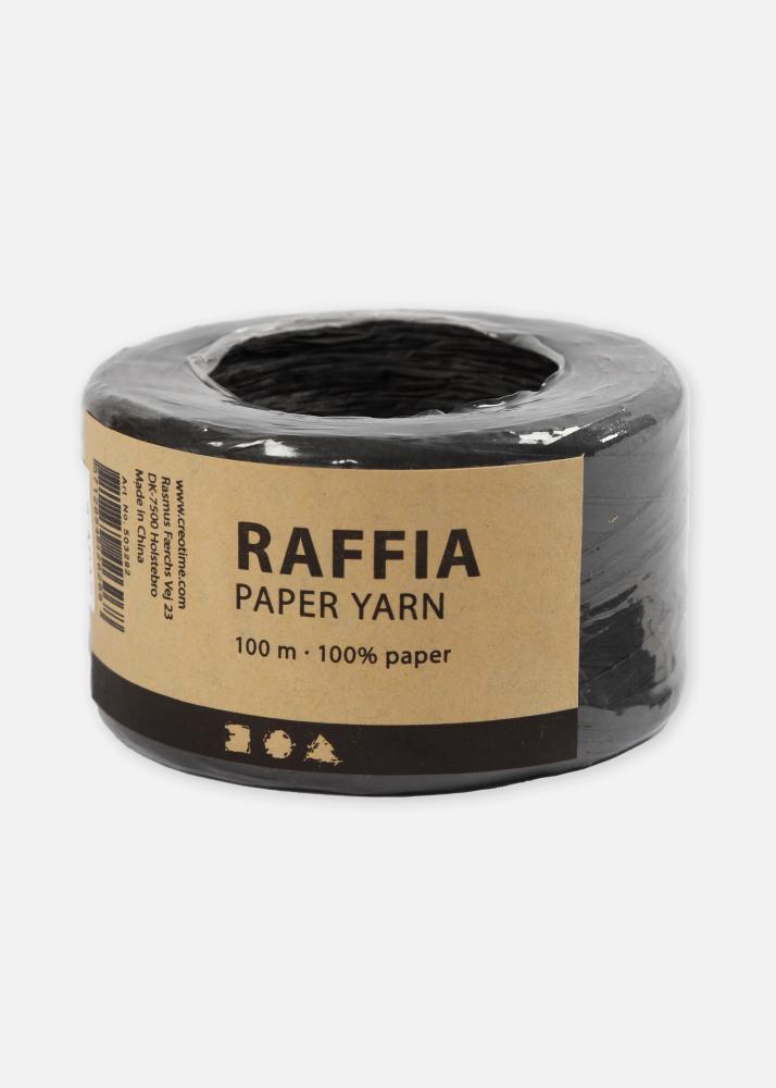 Raffia Paperilanka Musta 100 m