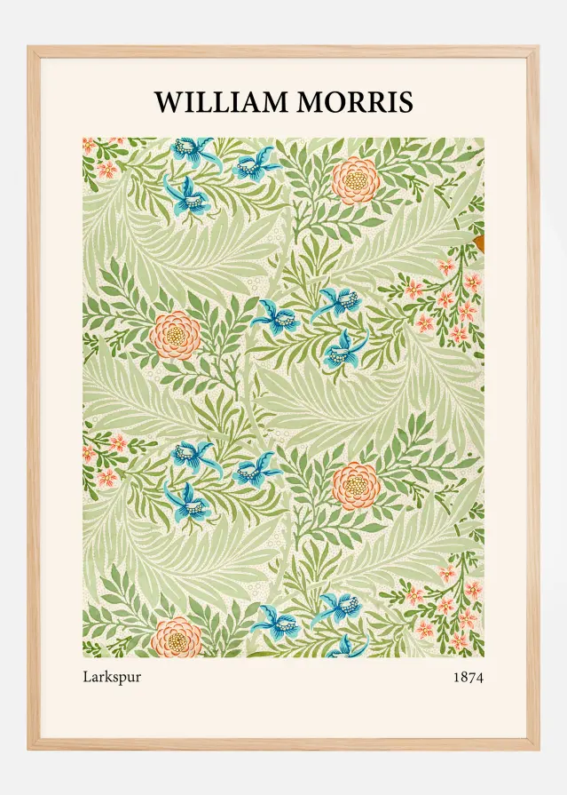 William Morris - Larkspur Juliste