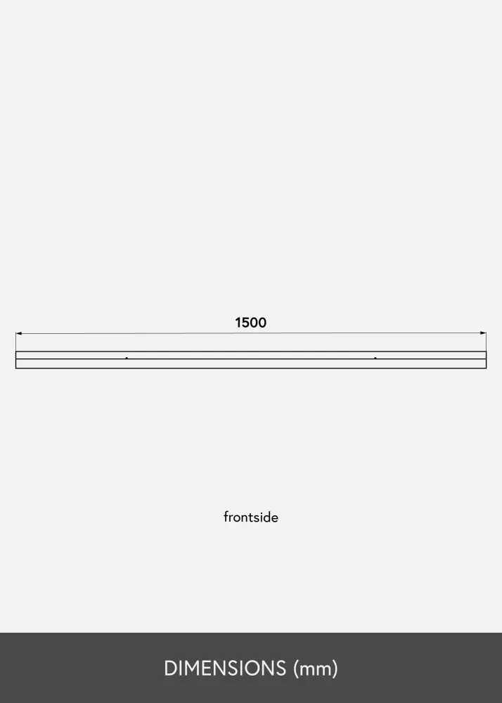 Tauluhylly Musta 150 cm