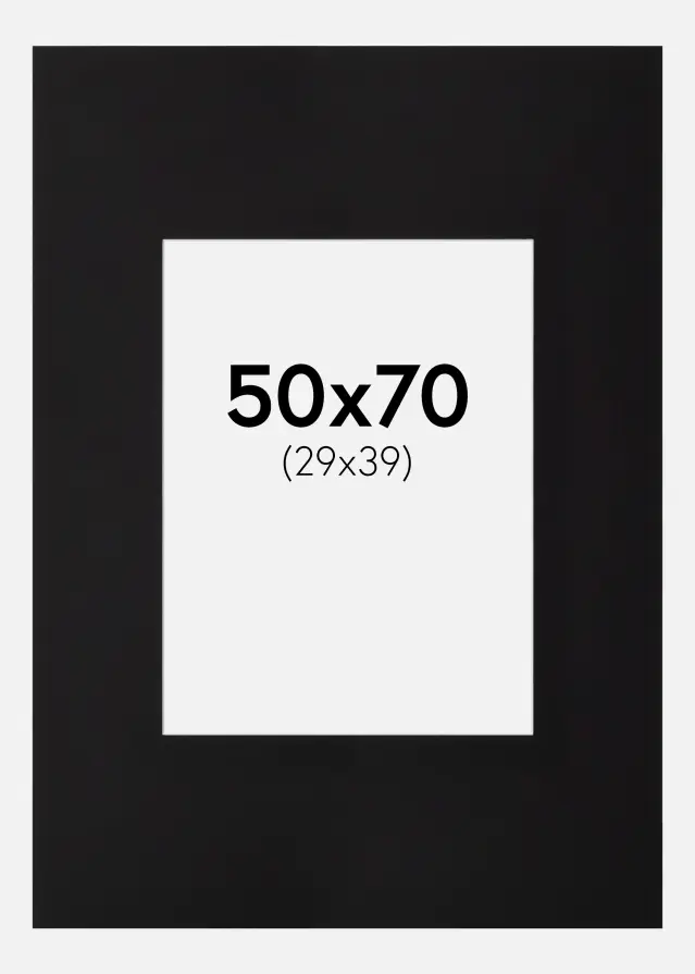 Paspatuuri XL Musta (Valkoinen Keskus) 50x70 cm (29x39)