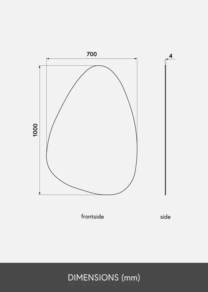 KAILA Peili Shape I Rose Gold 70x100 cm