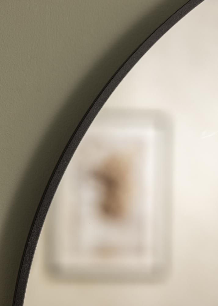 KAILA Round Mirror - Edge Black 80 cm Ø