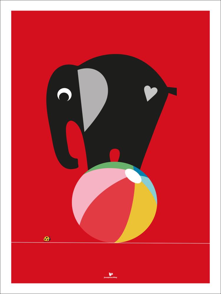 Elephant - Red Juliste