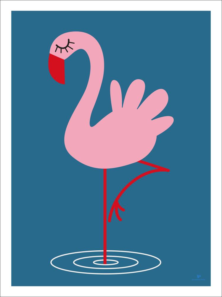 Flamingo - Blue Juliste