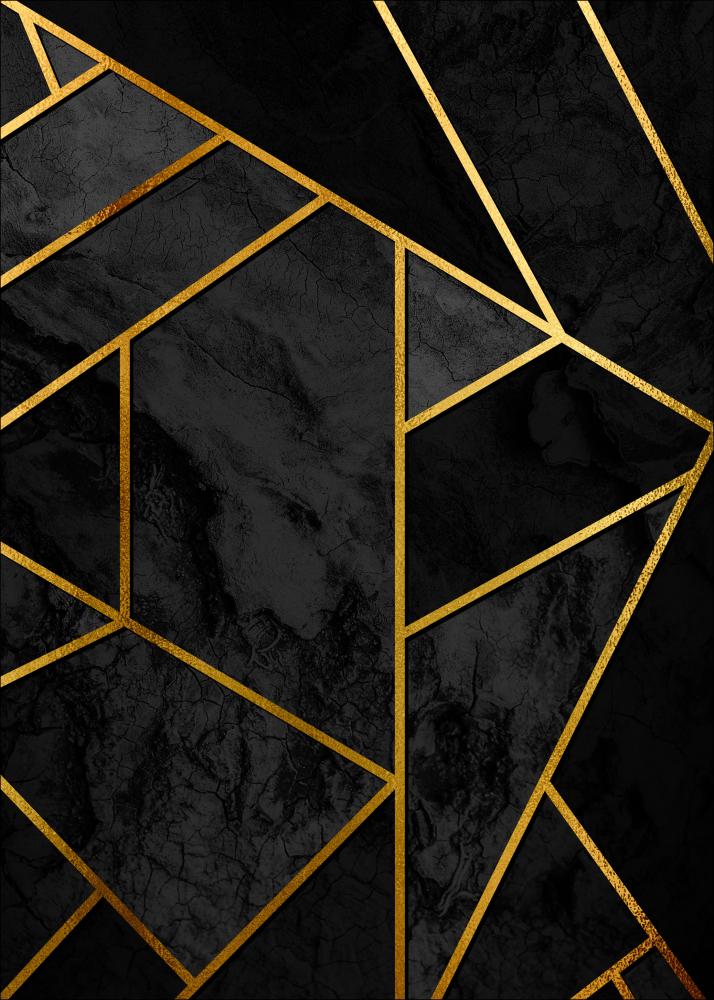 Gold & Black Marble Juliste