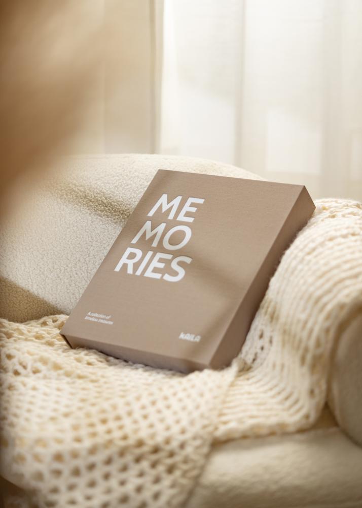 KAILA MEMORIES Grey/White - Coffee Table Photo Album (60 Mustaa sivua)