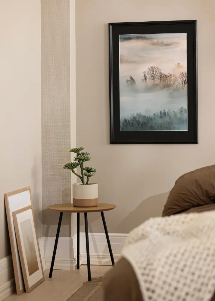 Kehys Siljan Musta 70x90 cm - Passepartout Musta 55x70 cm