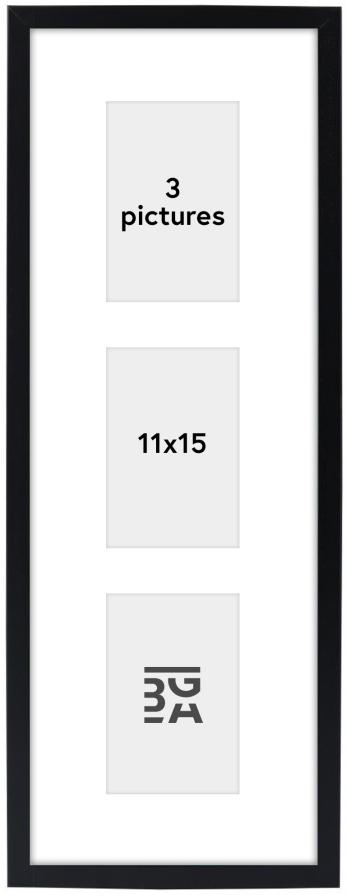 Edsbyn Kollaasikehys V Musta - 3 Kuvalle (11x15 cm)