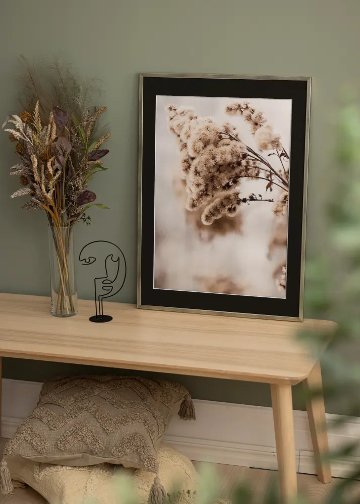 Kehys Galant Hopea 50x70 cm - Paspatuuri Musta 16x24 tuumaa