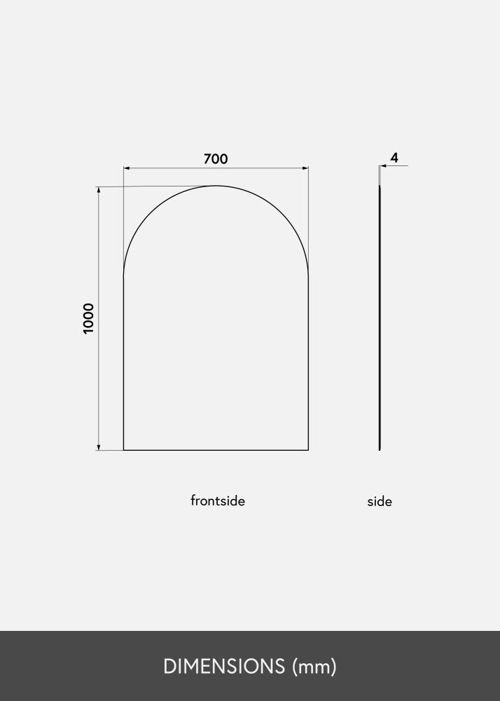 KAILA Peili Cut Oval 70x100 cm