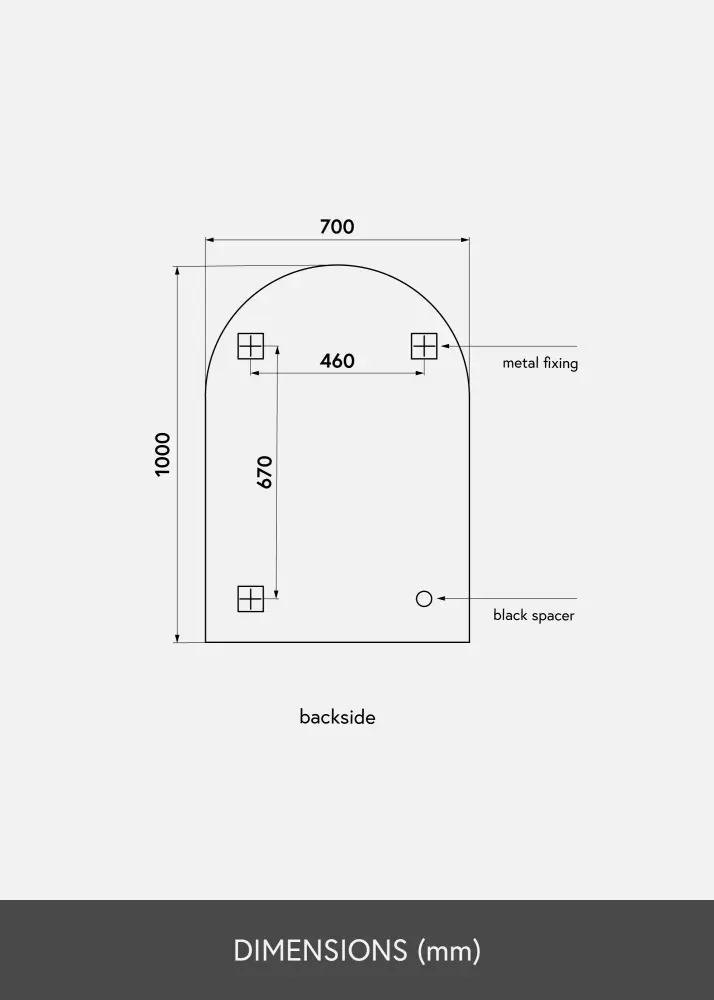 KAILA Peili Cut Oval 70x100 cm