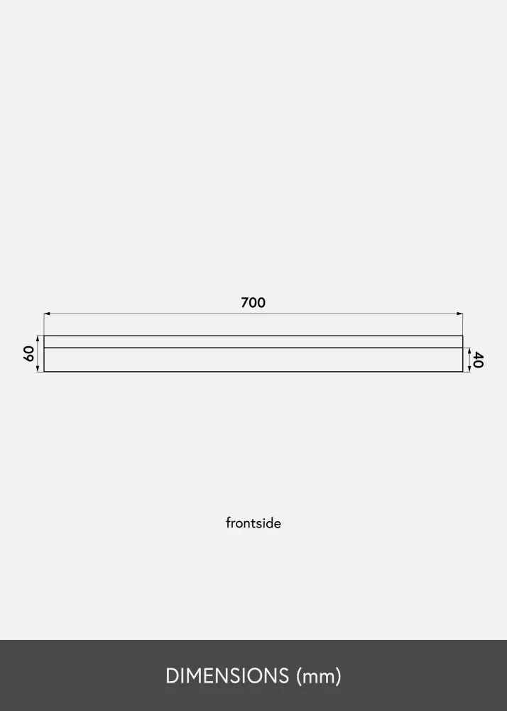 KAILA Tauluhylly Musta 70 cm